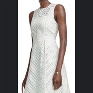 Ann Taylor Mint Green Eyelet Sleeveless Dress